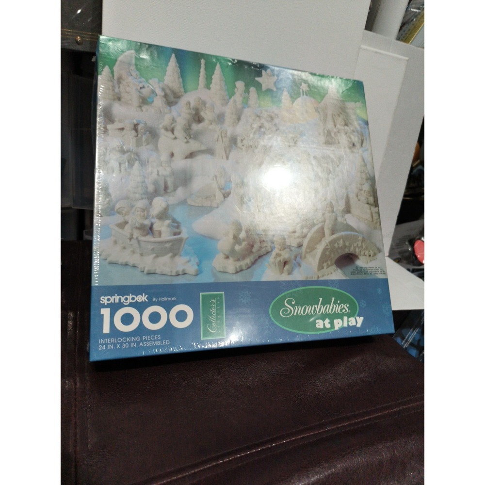 Snowbabies at Play 1000 Pc Jigsaw Puzzle Springbok Hallmark 1995 24"x30"